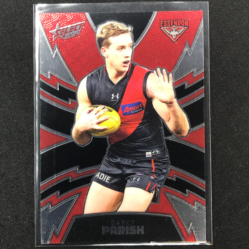 2024 Footy Stars Darcy Parish Luminous Thunderbolt 111/599 No 102