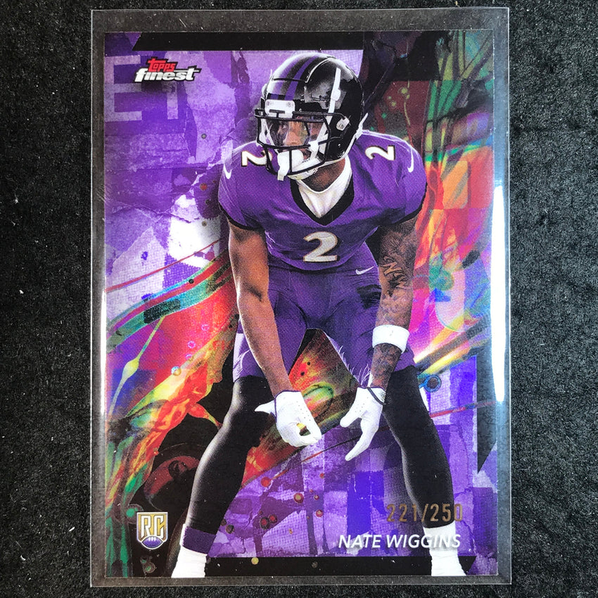 2024 Topps Finest NFL NATE WIGGINS Rookie Purple Refractor 221/250 #51
