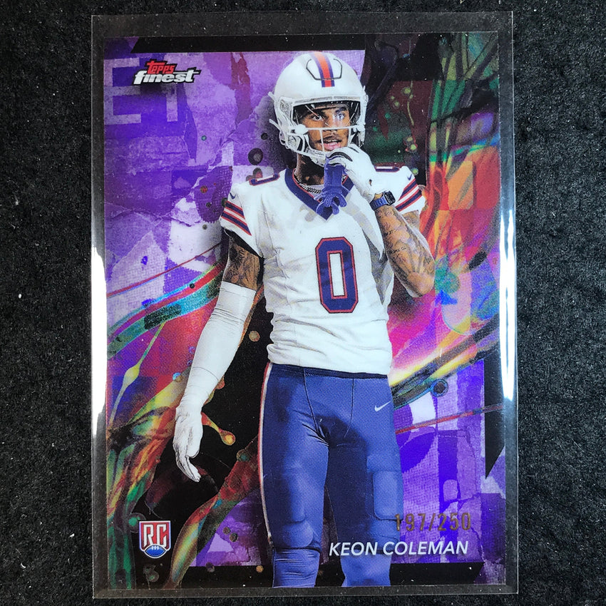 2024 Topps Finest NFL KEON COLEMAN Rookie Purple Refractor 197/250 #92