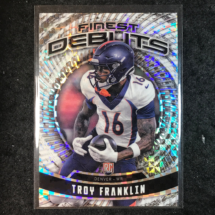 2024 Topps Finest NFL TROY FRANKLIN Debut Rookie Checkerboard Refractor #15