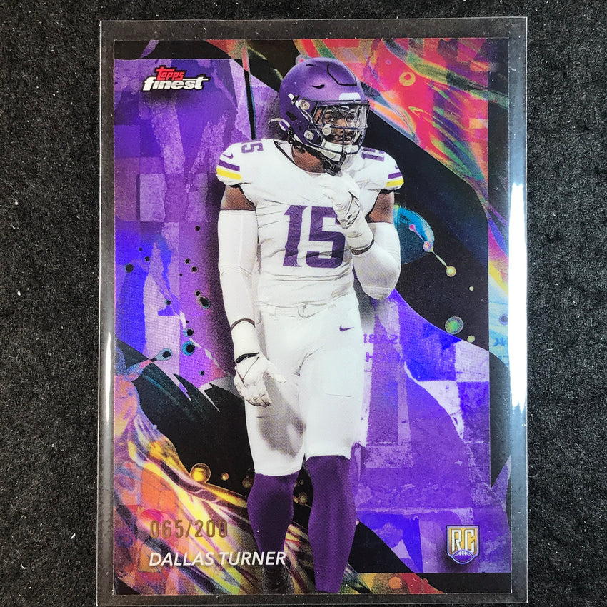 2024 Topps Finest NFL DALLAS TURNER Rookie Purple Refractor 65/200 #156