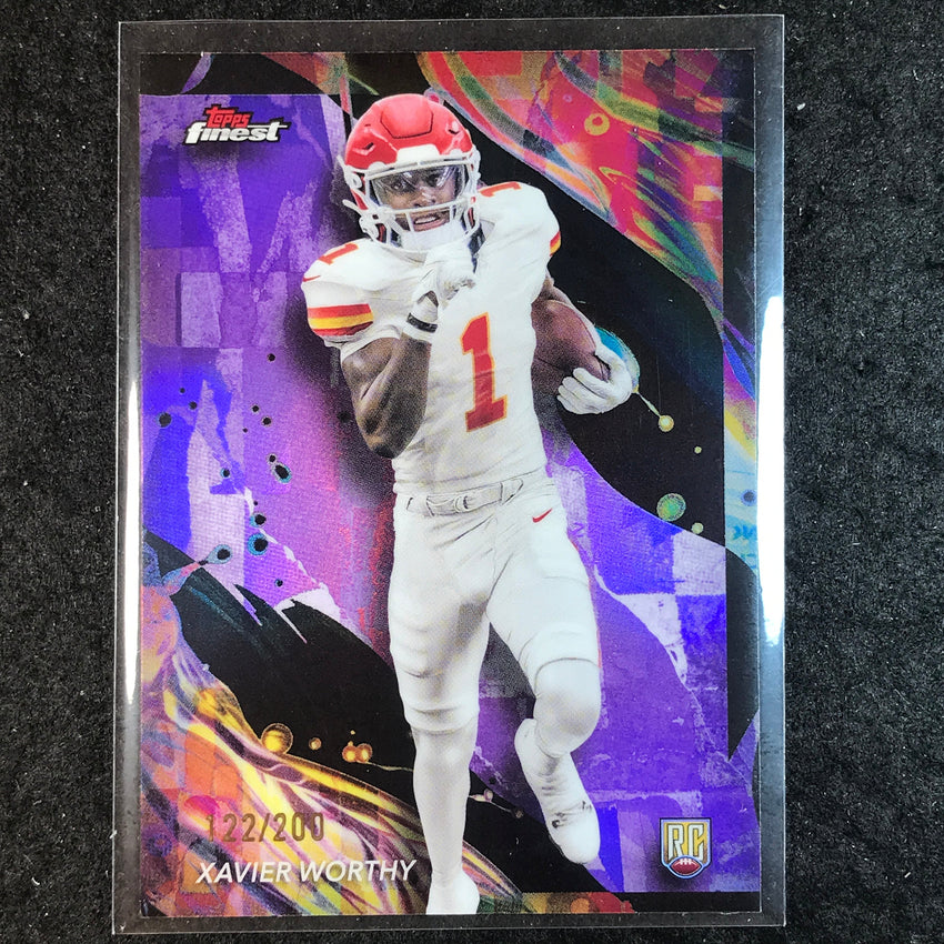 2024 Topps Finest NFL XAVIER WORTHY Rookie Purple Refractor 122/200 #191