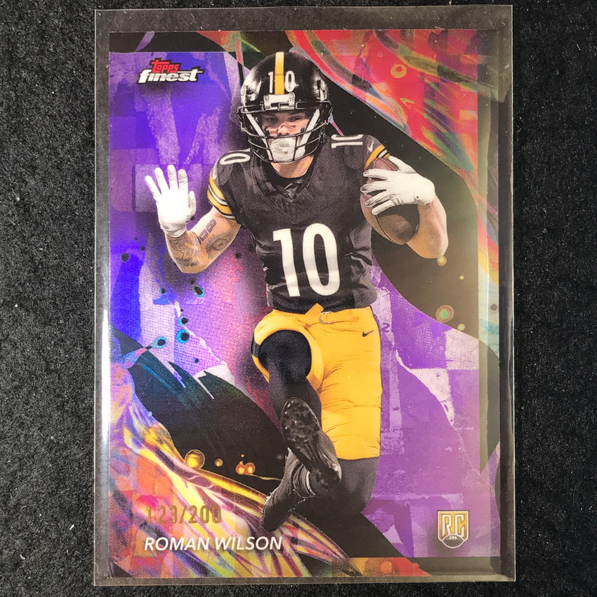 2024 Topps Finest NFL ROMAN WILSON Rookie Purple Refractor 123/200 #194