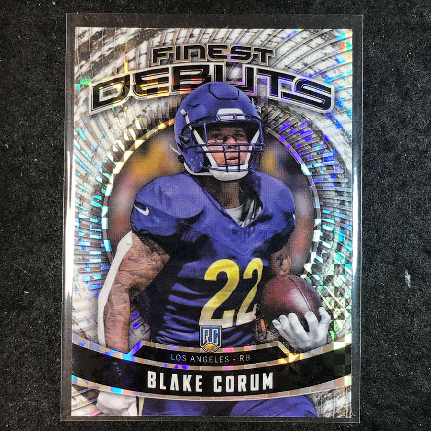 2024 Topps Finest NFL BLAKE CORUM Debut Rookie Checkerboard Refractor #18