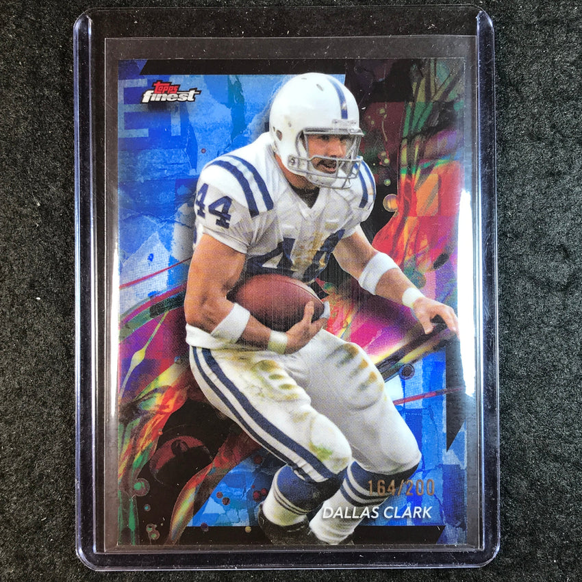 2024 Topps Finest NFL DALLAS CLARK Base Blue Refractor 164/200 #33