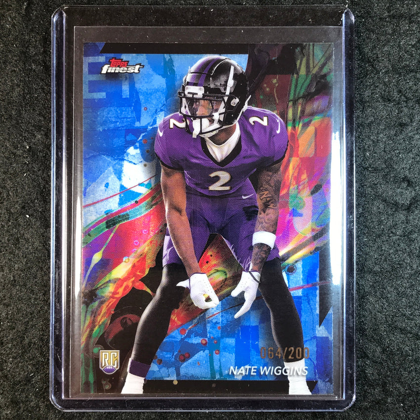 2024 Topps Finest NFL NATE WIGGINS Rookie Base Blue Refractor 64/200 #51