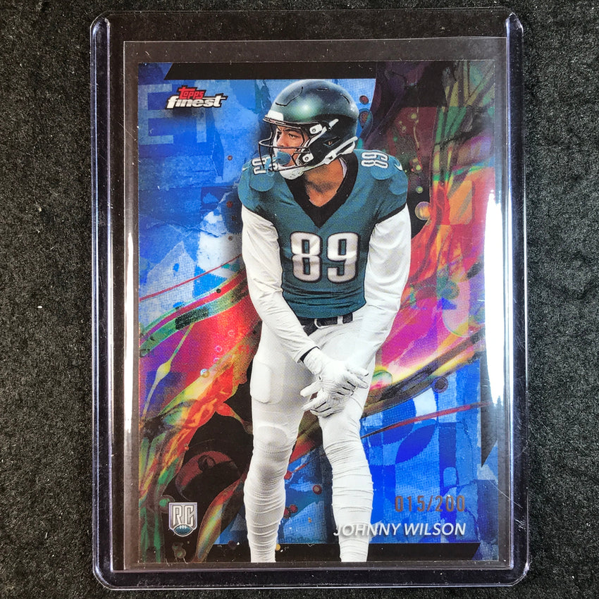 2024 Topps Finest NFL JOHNNY WILSON Rookie Base Blue Refractor 15/200 #97
