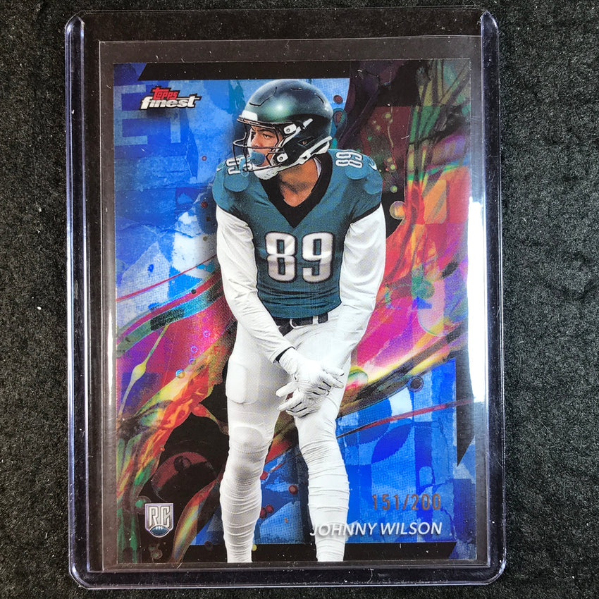 2024 Topps Finest NFL JOHNNY WILSON Rookie Base Blue Refractor 151/200 #97