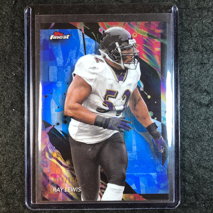 2024 Topps Finest NFL RAY LEWIS Base Blue Refractor 11/150 #103