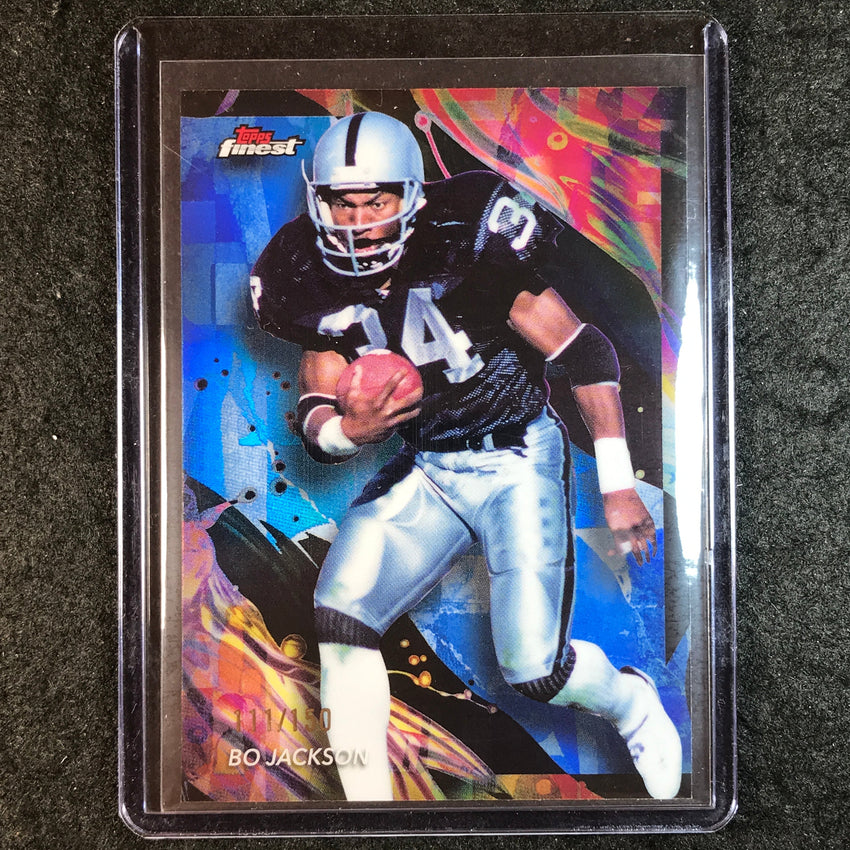 2024 Topps Finest NFL BO JACKSON Base Blue Refractor 111/150 #142