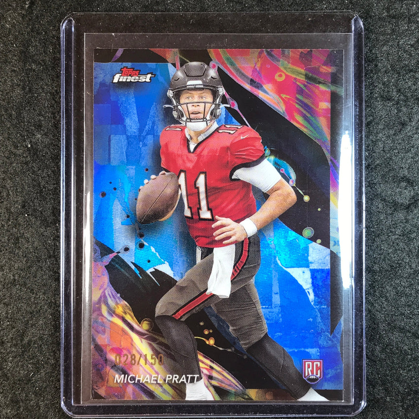 2024 Topps Finest NFL MICHAEL PRATT Rookie Base Blue Refractor 28/150 #165