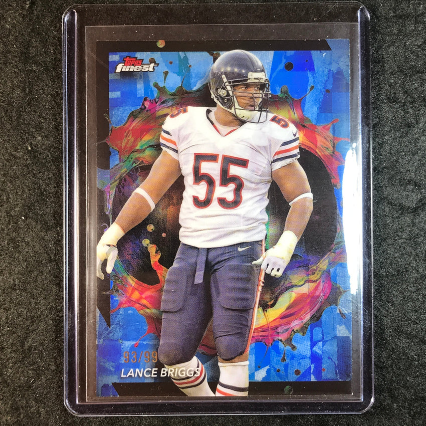 2024 Topps Finest NFL LANCE BRIGGS Base Blue Refractor 93/99 #298