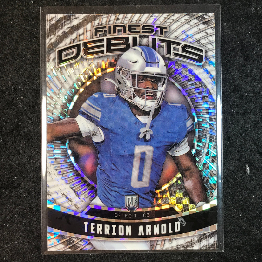 2024 Topps Finest NFL TERRION ARNOLD Debut Rookie Checkerboard Refractor #26