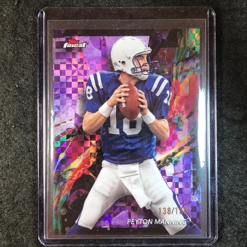 2024 Topps Finest NFL PEYTON MANNING Base Purple Checkerboard Refractor 138/150