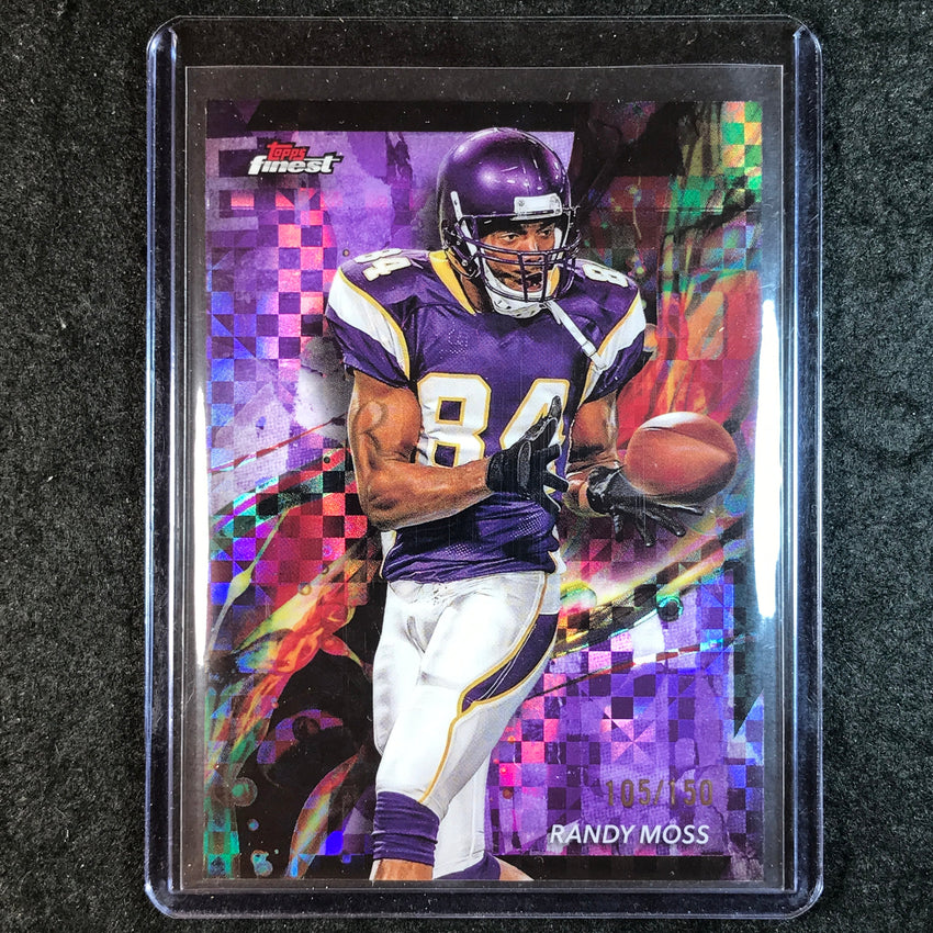 2024 Topps Finest NFL RANDY MOSS Base Purple Checkerboard Refractor 105/150
