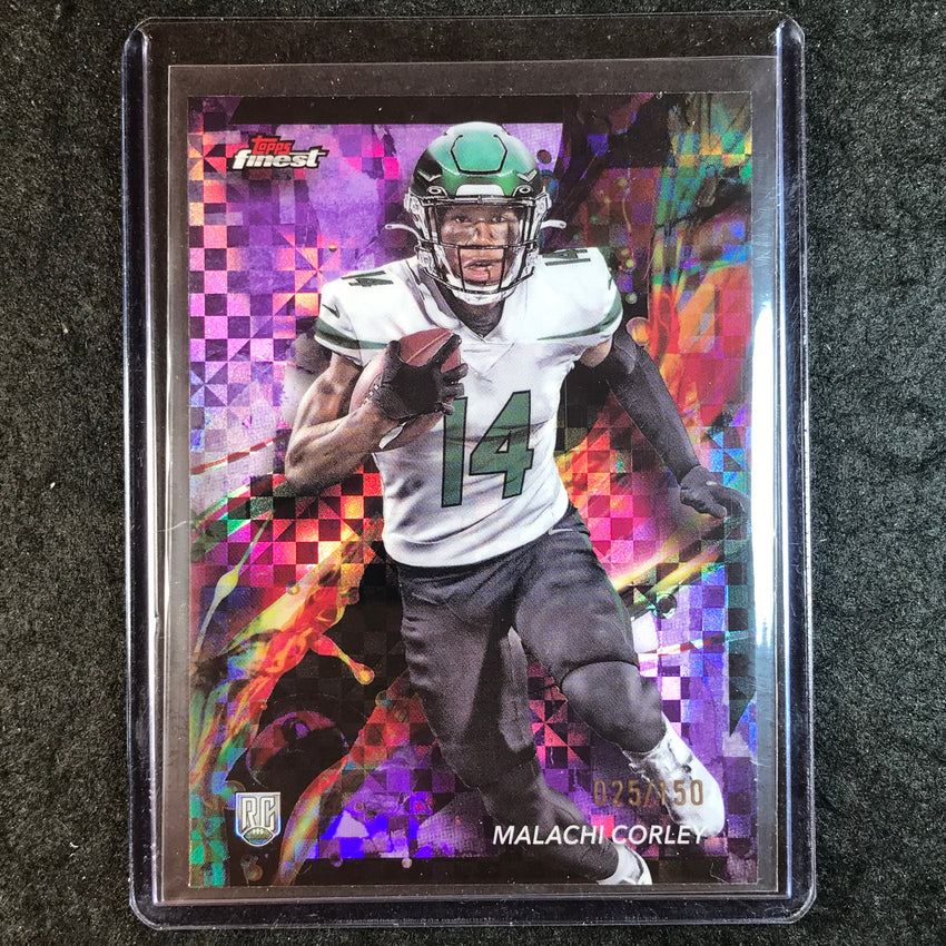 2024 Topps Finest NFL MALACHI CORLEY Rookie Purple Checkerboard Refractor 25/150