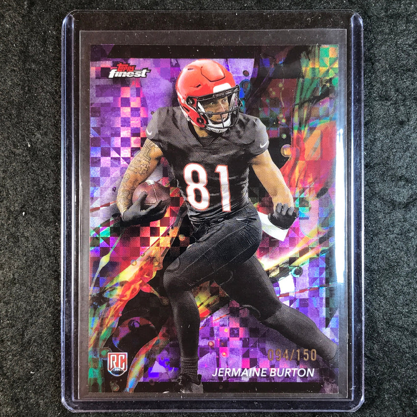 2024 Topps Finest NFL JERMAINE BURTON Rookie Purple Checkerboard 94/150