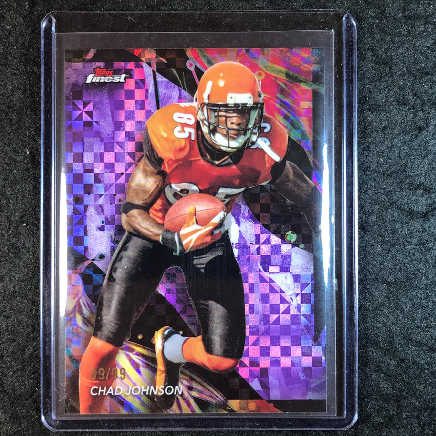 2024 Topps Finest NFL CHAD JOHNSON Base Purple Checkerboard Refractor 69/99