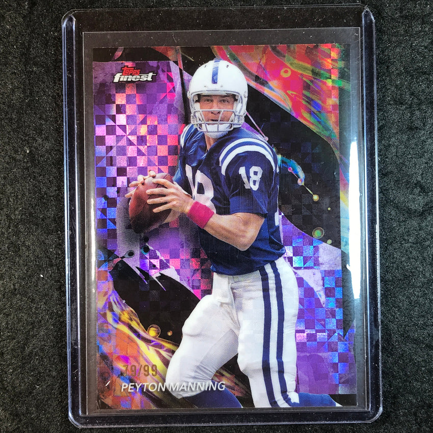2024 Topps Finest NFL PEYTON MANNING Base Purple Checkerboard Refractor 79/99