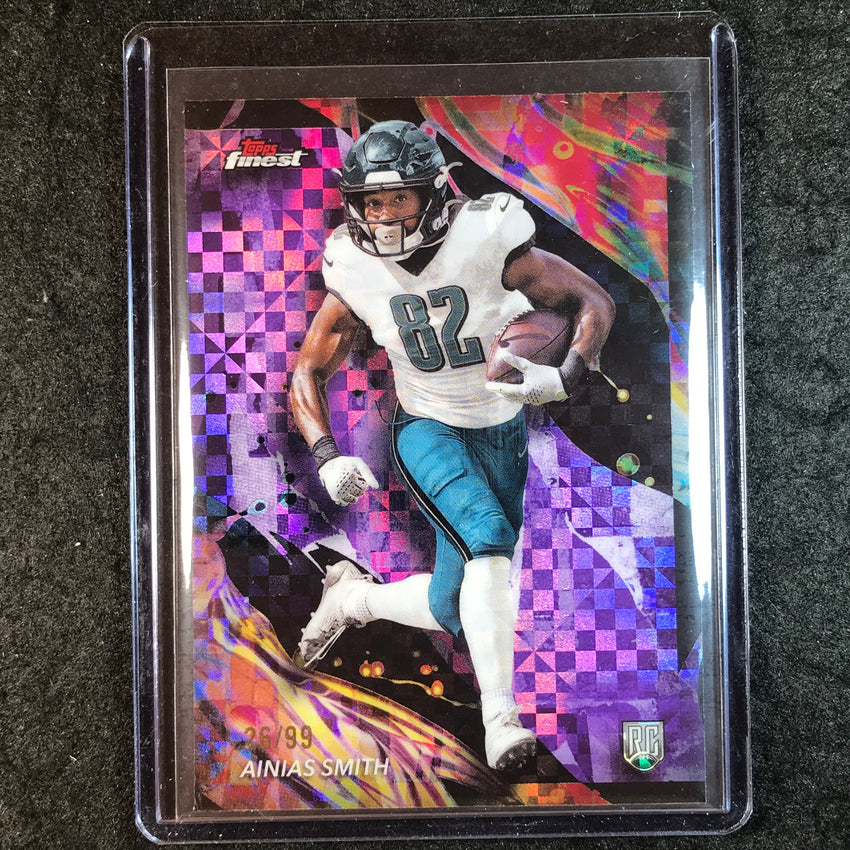 2024 Topps Finest NFL AINIAS SMITH Rookie Purple Checkerboard Refractor 26/99