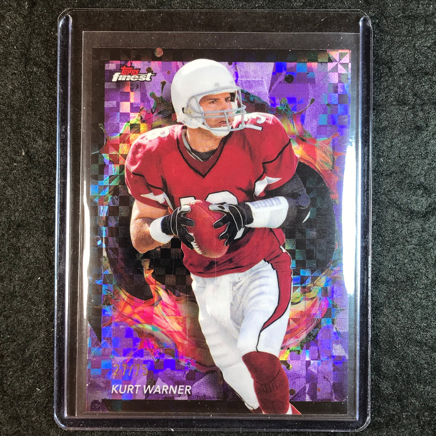 2024 Topps Finest NFL KURT WARNER Base Purple Checkerboard Refractor 27/75