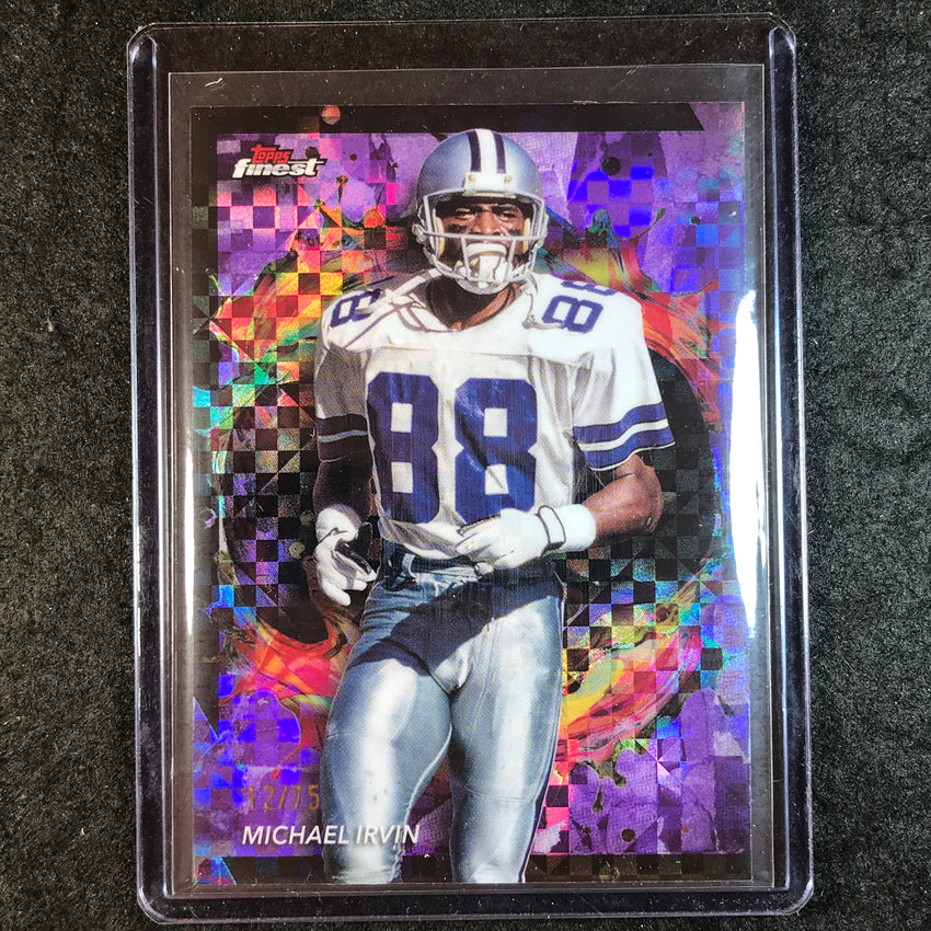 2024 Topps Finest NFL MICHAEL IRVIN Base Purple Checkerboard Refractor 12/75