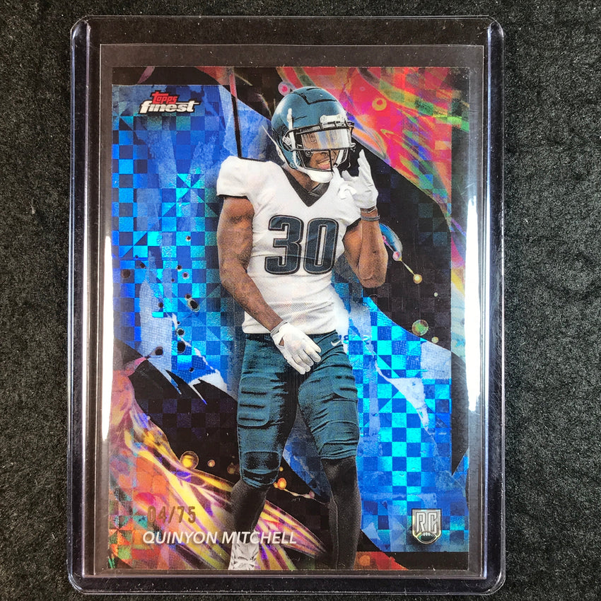 2024 Topps Finest NFL QUINYON MITCHELL Rookie Blue Checkerboard Refractor 4/75