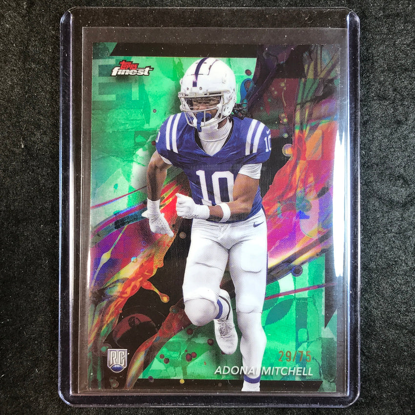 2024 Topps Finest NFL ADONAI MITCHELL Rookie Green Refractor 29/75
