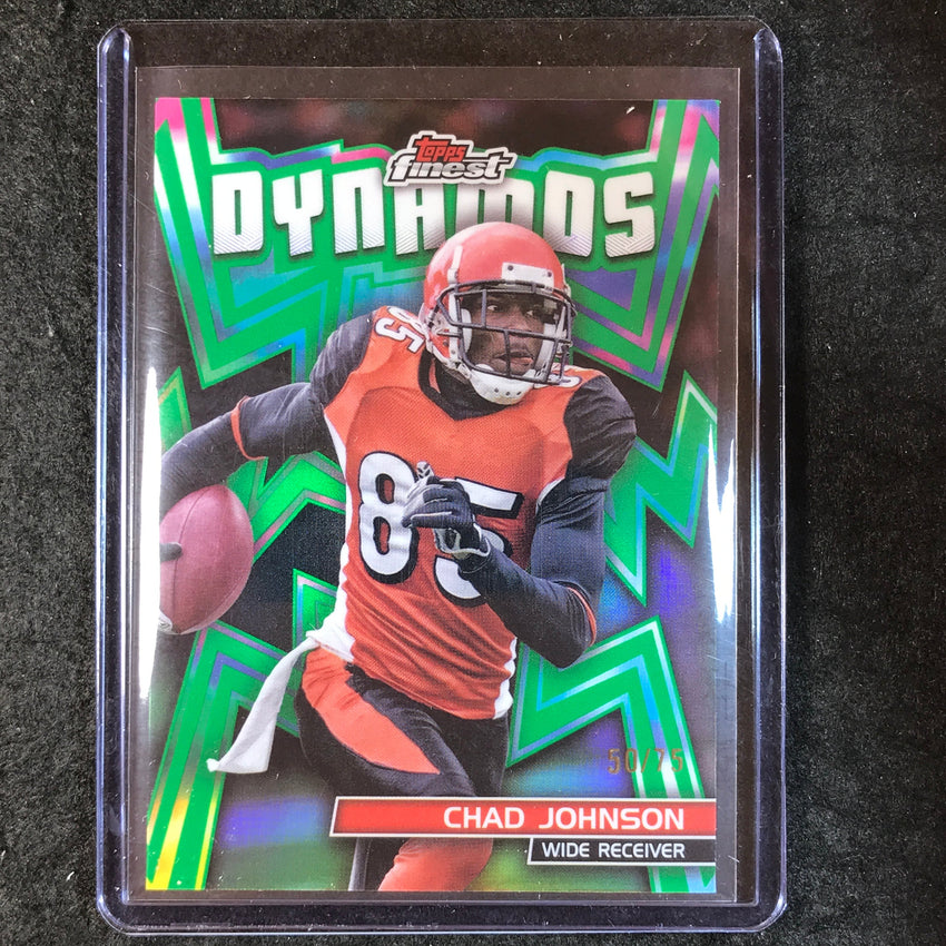 2024 Topps Finest NFL CHAD JOHNSON Dynamos Green Refractor 50/75