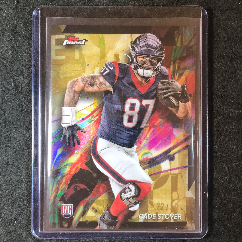 2024 Topps Finest NFL CADE STOVER Rookie Base Gold Refractor 22/50