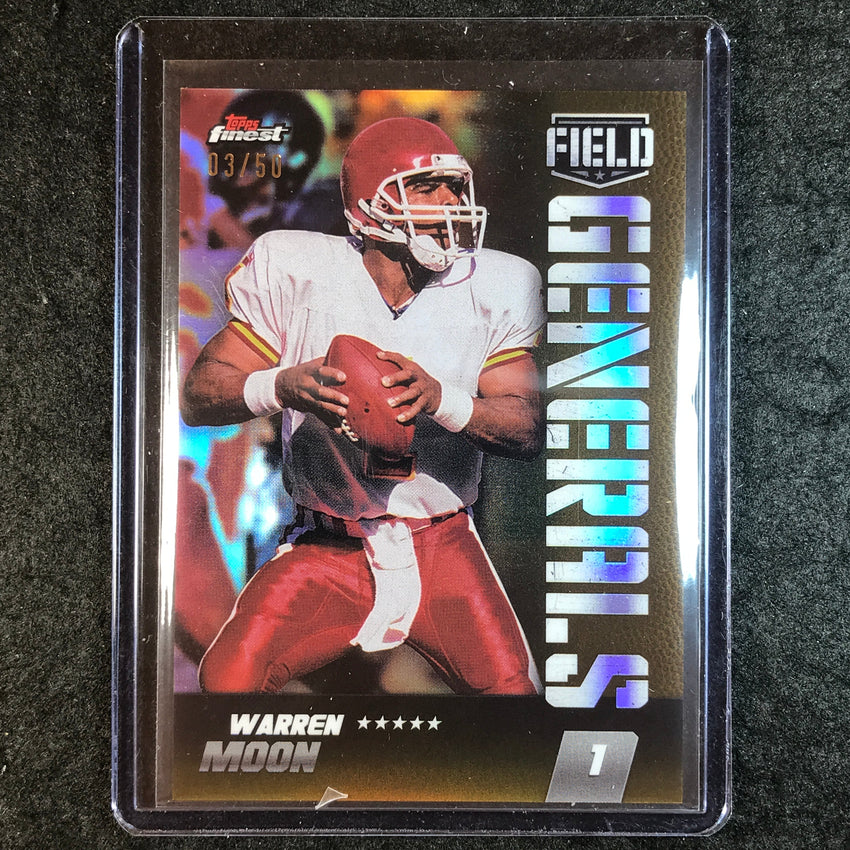 2024 Topps Finest NFL WARREN MOON Field Generals Gold Refractor 3/50
