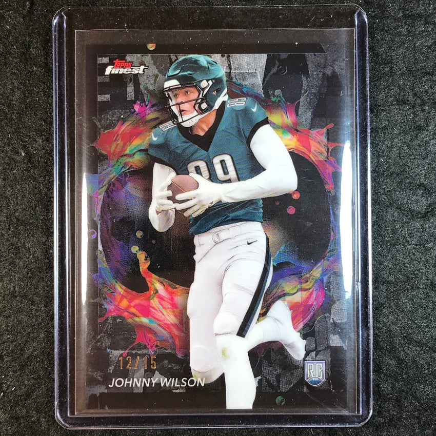2024 Topps Finest NFL JOHNNY WILSON Rookie Base Black Refractor 12/15