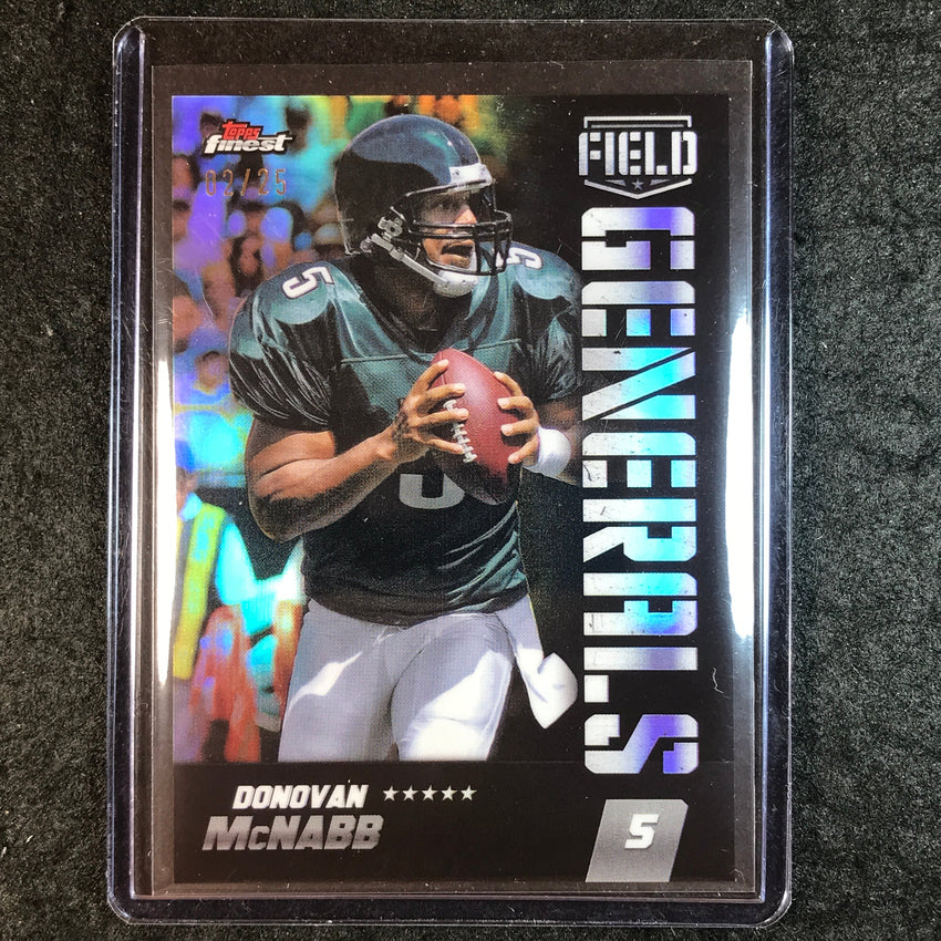 2024 Topps Finest NFL DONOVAN MCNABB Field Generals Black Refractor 2/25