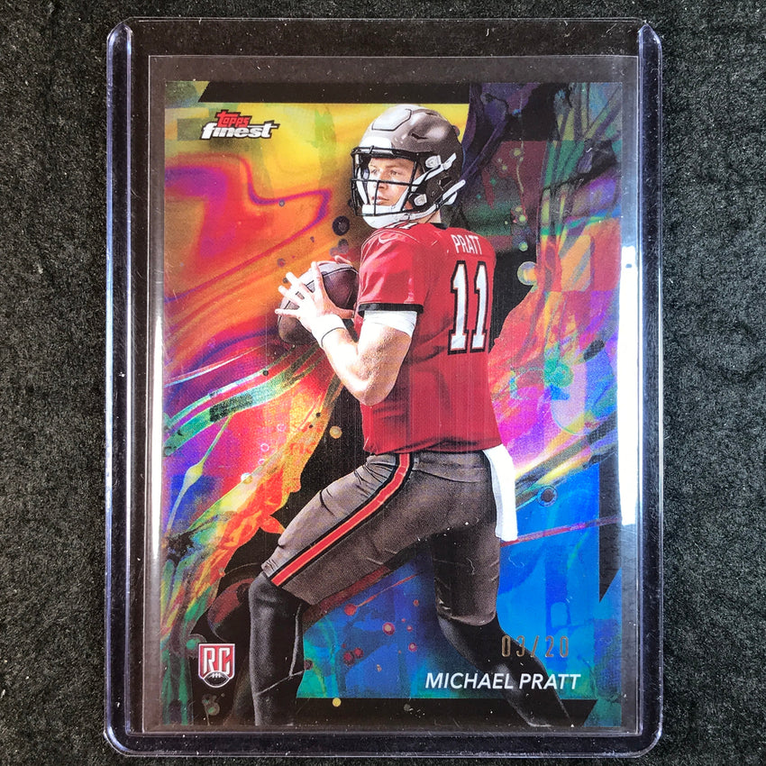 2024 Topps Finest NFL MICHAEL PRATT Rookie Oil Spill Refractor 3/20