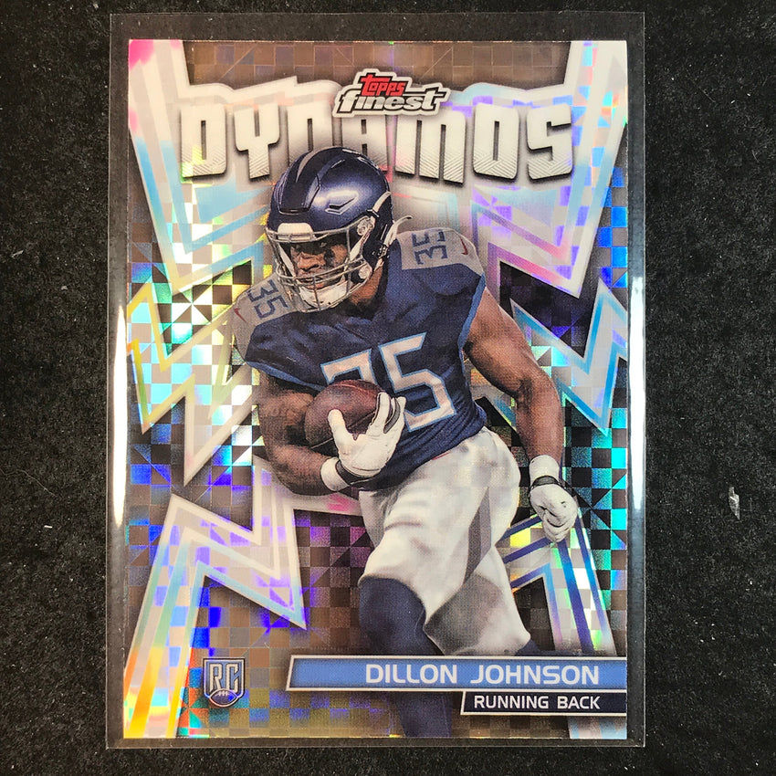 2024 Topps Finest NFL DILLON JOHNSON Dynamos Rookie Checkerboard Refractor #3
