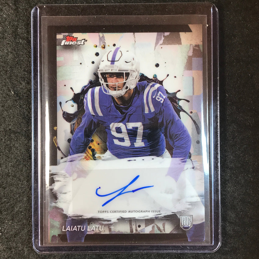 2024 Topps Finest NFL LAIATU LATU Rookie Finest Autograph Base #LL