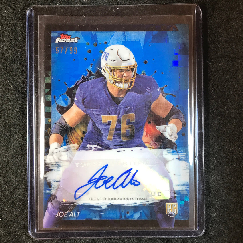 2024 Topps Finest NFL JOE ALT Rookie Finest Autograph Blue Refractor 57/99