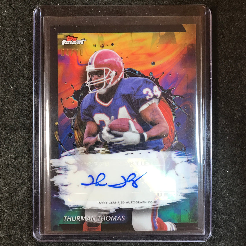 2024 Topps Finest NFL THURMAN THOMAS Autograph Oil Spill Refractor 4/10