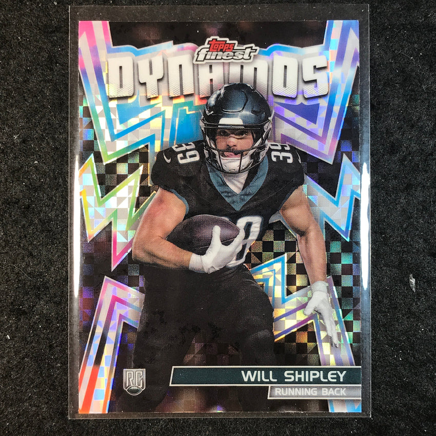 2024 Topps Finest NFL WILL SHIPLEY Dynamos Rookie Checkerboard Refractor #7