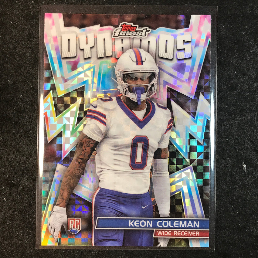2024 Topps Finest NFL KEON COLEMAN Dynamos Rookie Checkerboard Refractor #16