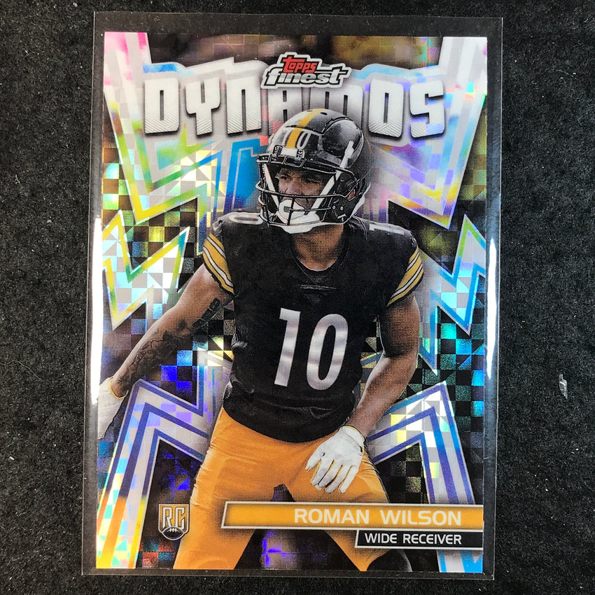 2024 Topps Finest NFL ROMAN WILSON Dynamos Rookie Checkerboard Refractor #17