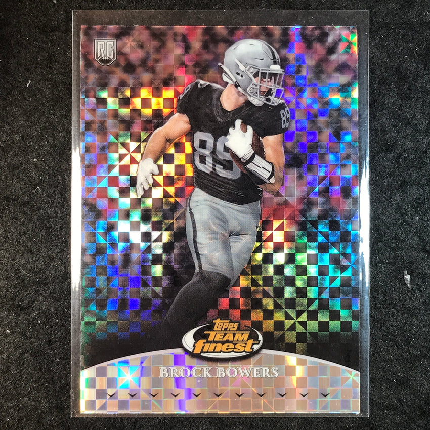 2024 Topps Finest NFL BROCK BOWERS Team Finest Rookie Checkerboard Refractor #9