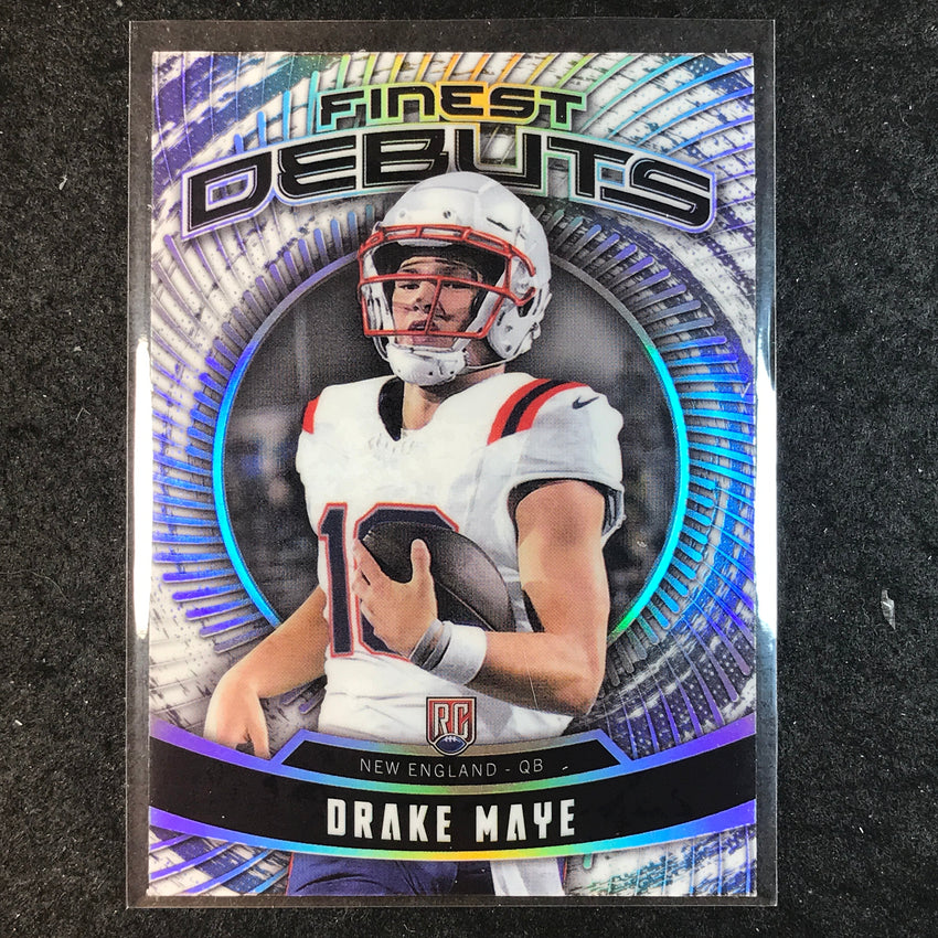 2024 Topps Finest NFL DRAKE MAYE Debut Rookie Silver Refractor #3