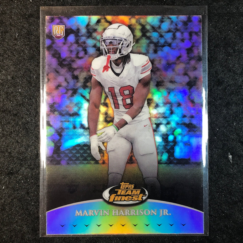2024 Topps Finest NFL MARVIN HARRISON JR. Team Finest Rookie Silver Refractor #6