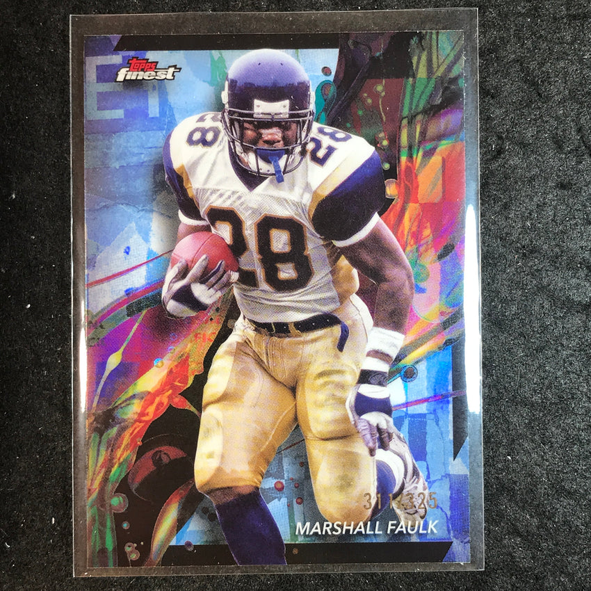 2024 Topps Finest NFL MARSHALL FAULK Sky Blue Refractor 311/325 #43