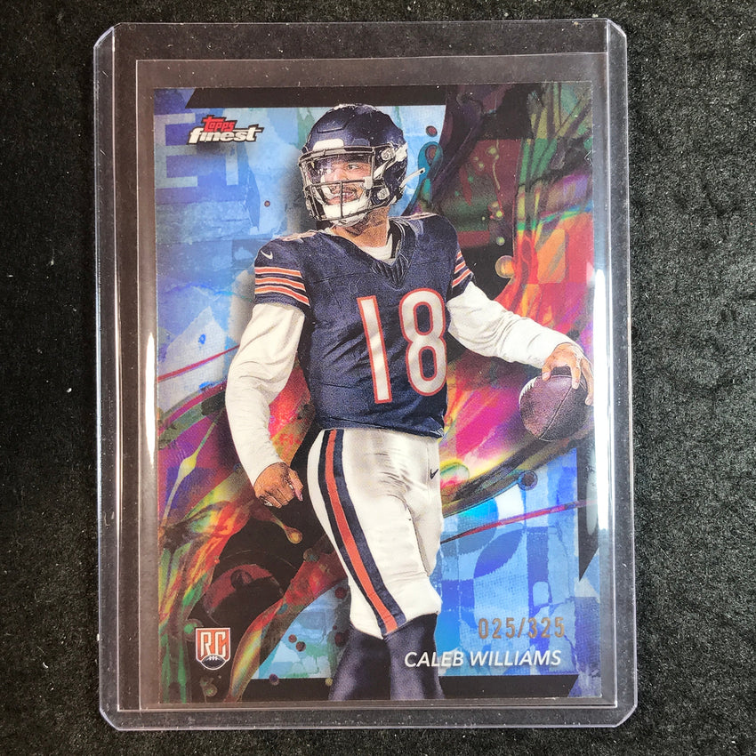 2024 Topps Finest NFL CALEB WILLIAMS Rookie Sky Blue Refractor 25/325 #61