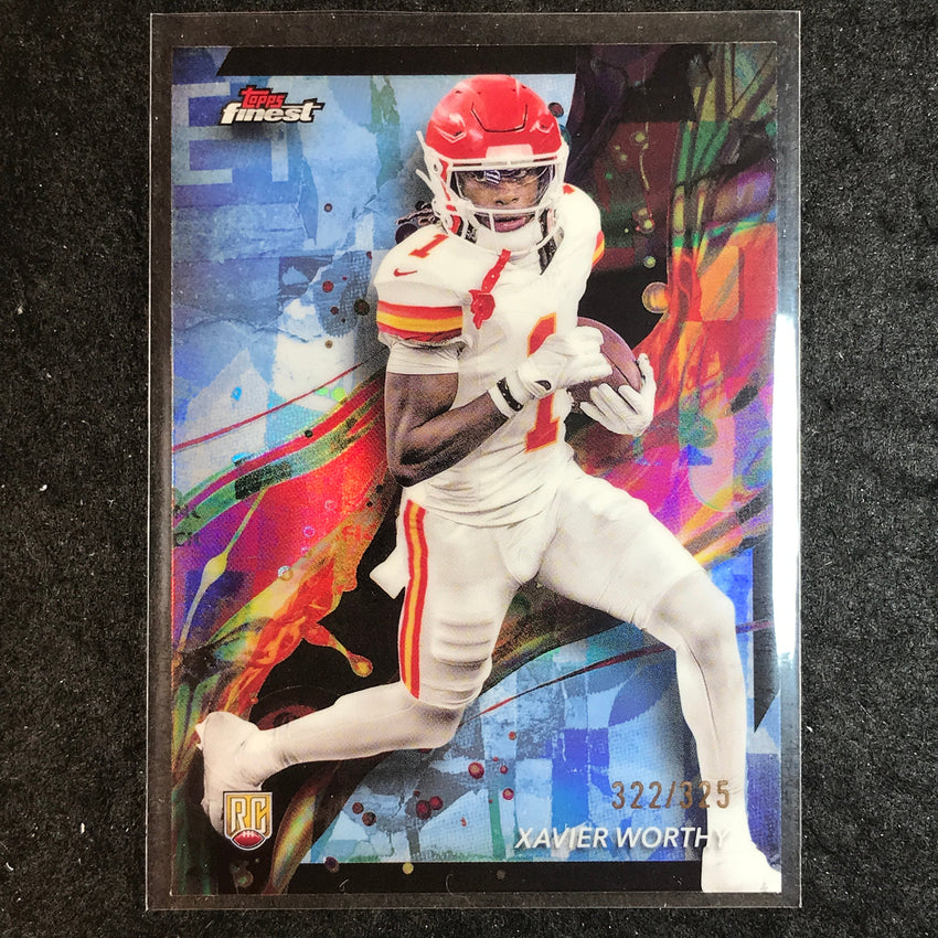 2024 Topps Finest NFL XAVIER WORTHY Rookie Sky Blue Refractor 322/325 #91