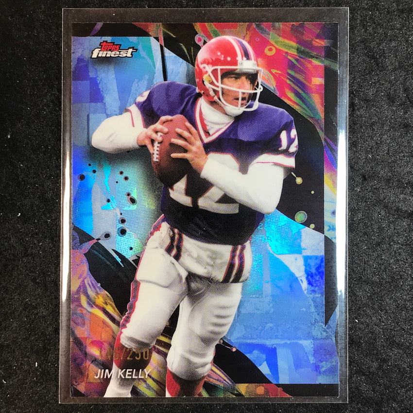 2024 Topps Finest NFL JIM KELLY Sky Blue Refractor 146/250 #105