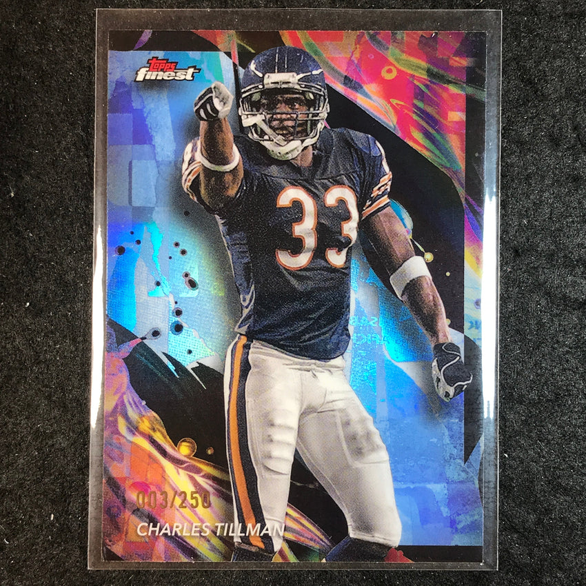 2024 Topps Finest NFL CHARLES TILLMAN Sky Blue Refractor 3/250 #107