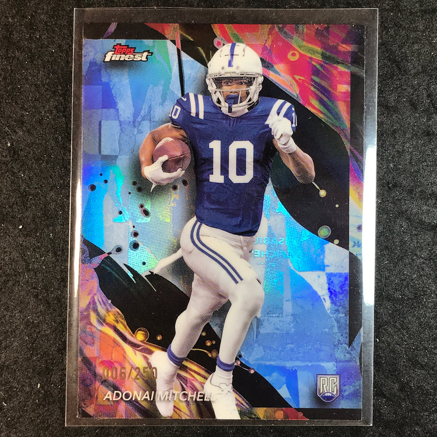 2024 Topps Finest NFL ADONAI MITCHELL Rookie Sky Blue Refractor 6/250 #185
